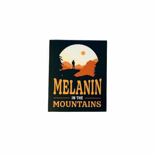 Melanin in the Mountains Sticker
